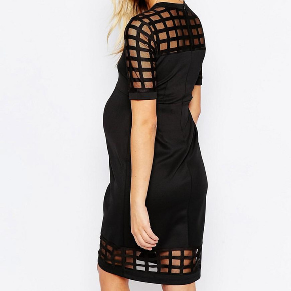 ASOS Maternity Dresses & Skirts - NWT ASOS Maternity Black Cage Insert Bodycon dress